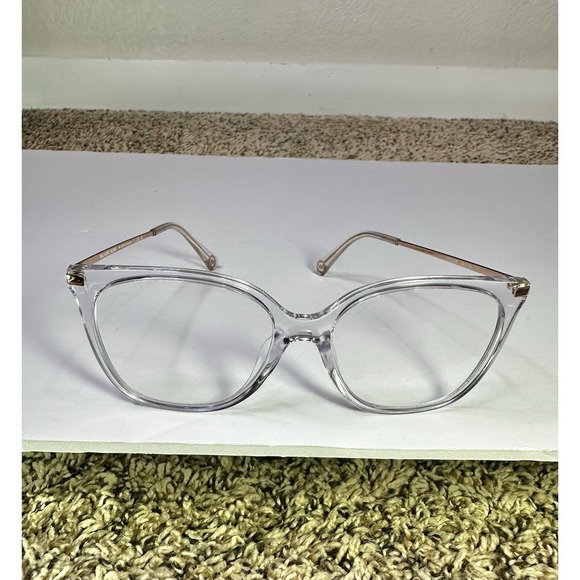 Michael Kors Eyeglasses FRAMES 54-16 140 Transparent Clear and Temple Gold